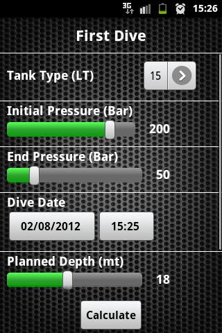 Scuba Diving Calculator Pro Screen 2