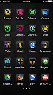 download Dark Texture C Launcher Theme free