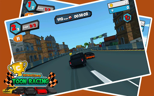 【免費賽車遊戲App】Downtown Car Toon Racing-APP點子