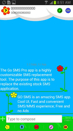 GO SMS Summer Flowers Theme