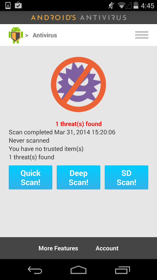 AntiVirus for  Android™ - screenshot