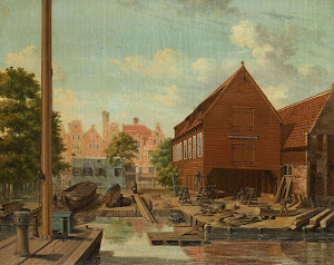 RIJKS: Pieter Godfried Bertichen: The Shipyard 'D'Hollandsche Tuin' on Bickers Eiland, Amsterdam 1823