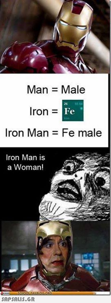 Man Male 29 Iron- Fe Iron Man Fe male Iron Man is Woman! 