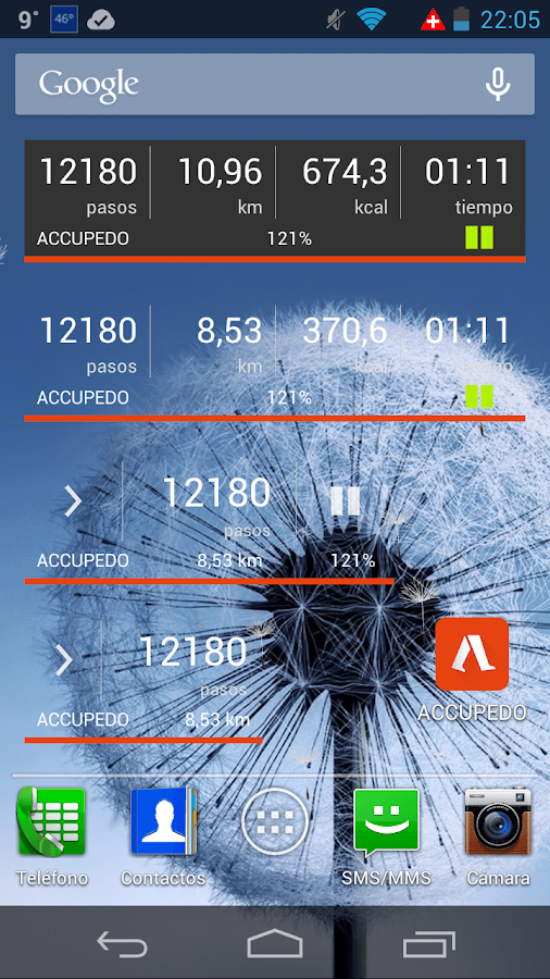Podómetro - Accupedo - screenshot