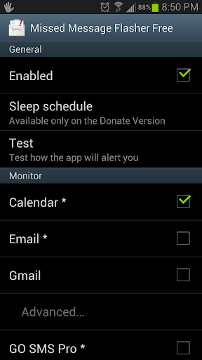 Missed Message Flasher Free