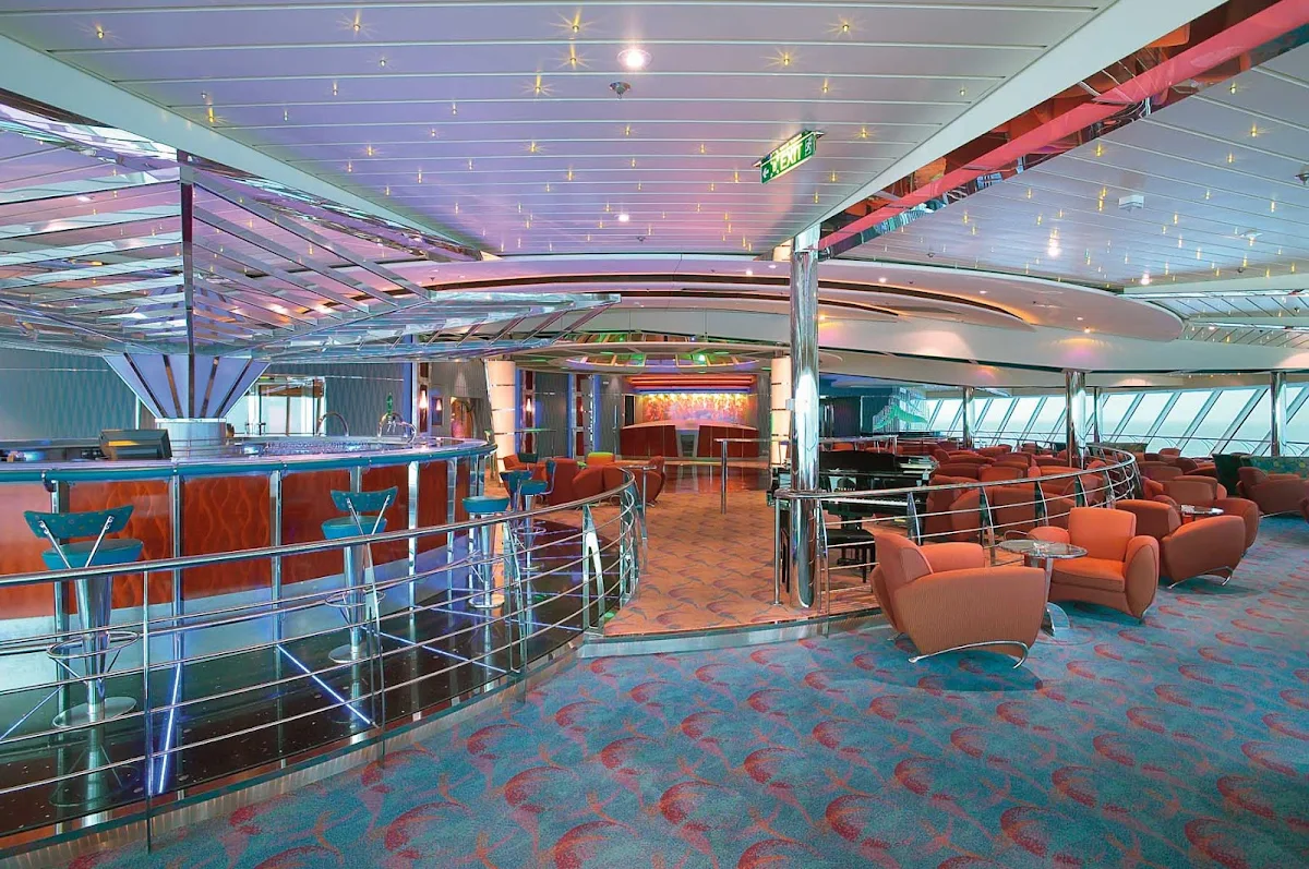 Jewel-of-the-Seas-Vortex-Bar - Have a drink or make new friends at the disco-style Vortex Bar aboard Jewel of the Seas.