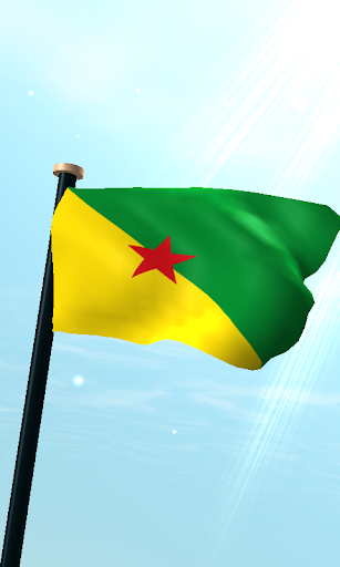 French Guiana Flag 3D Free