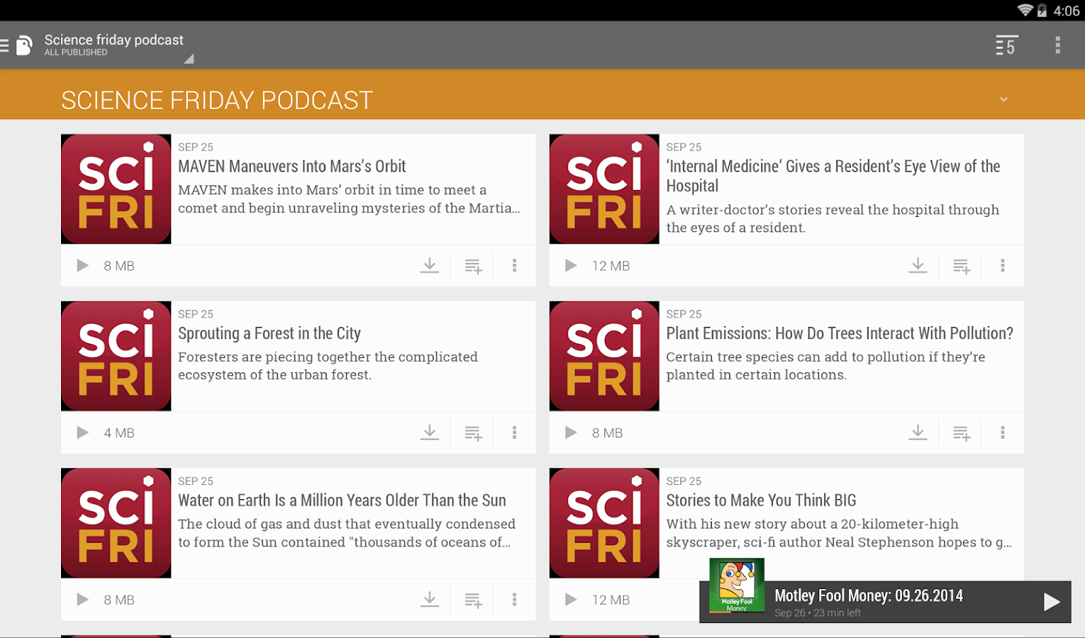   BeyondPod Podcast Manager – Capture d'écran 