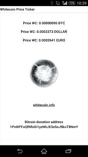 Whitecoin WC price ticker