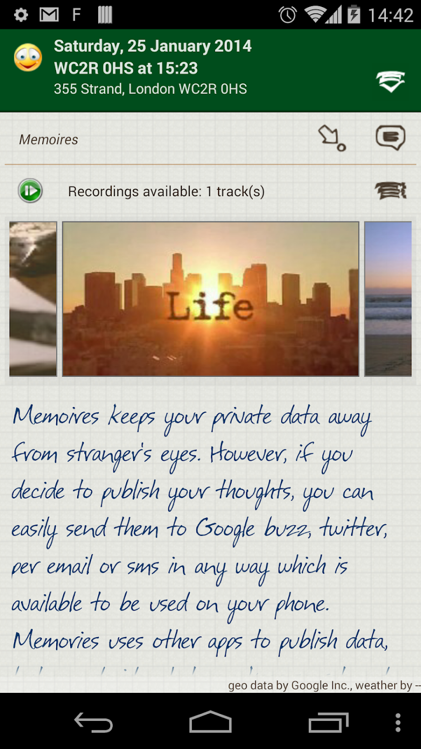 Memoires: the Diary Screen 3