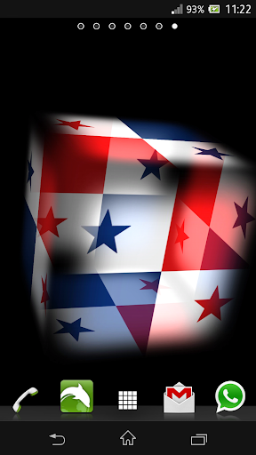 3D Panama Cube Flag LWP