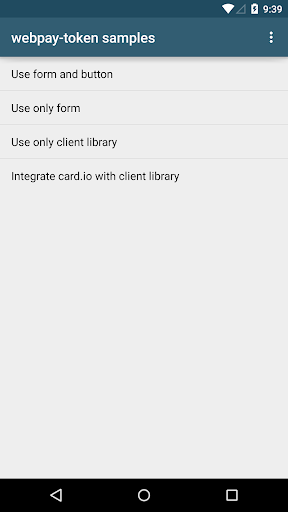 webpay-token samples