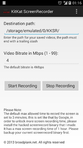 【免費工具App】KitKat ScreenRecorder * Root *-APP點子