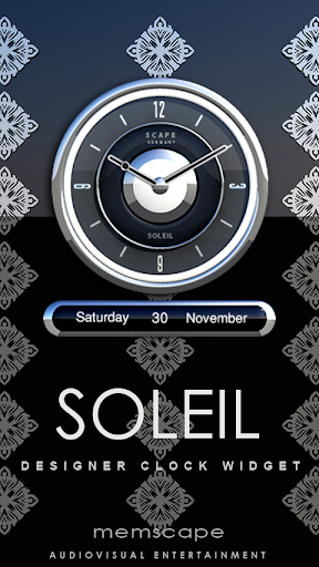 SOLEIL Designer Clock Widget