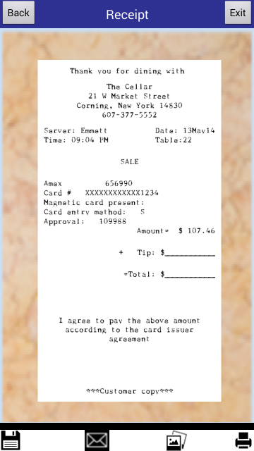 Receipt Generator Screen 3