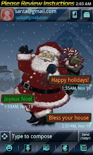Free Christmas Santa 3D for GO SMS APK for PC