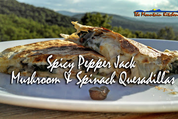 Spicy Pepper Jack Mushroom-Spinach Quesadillas