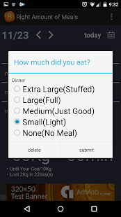 Free Download 80%Full Diet -Meal size diary APK
