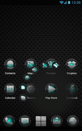 【免費個人化App】Next Launcher Black and Cyan-APP點子