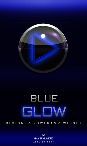 Poweramp Widget Blue Glow