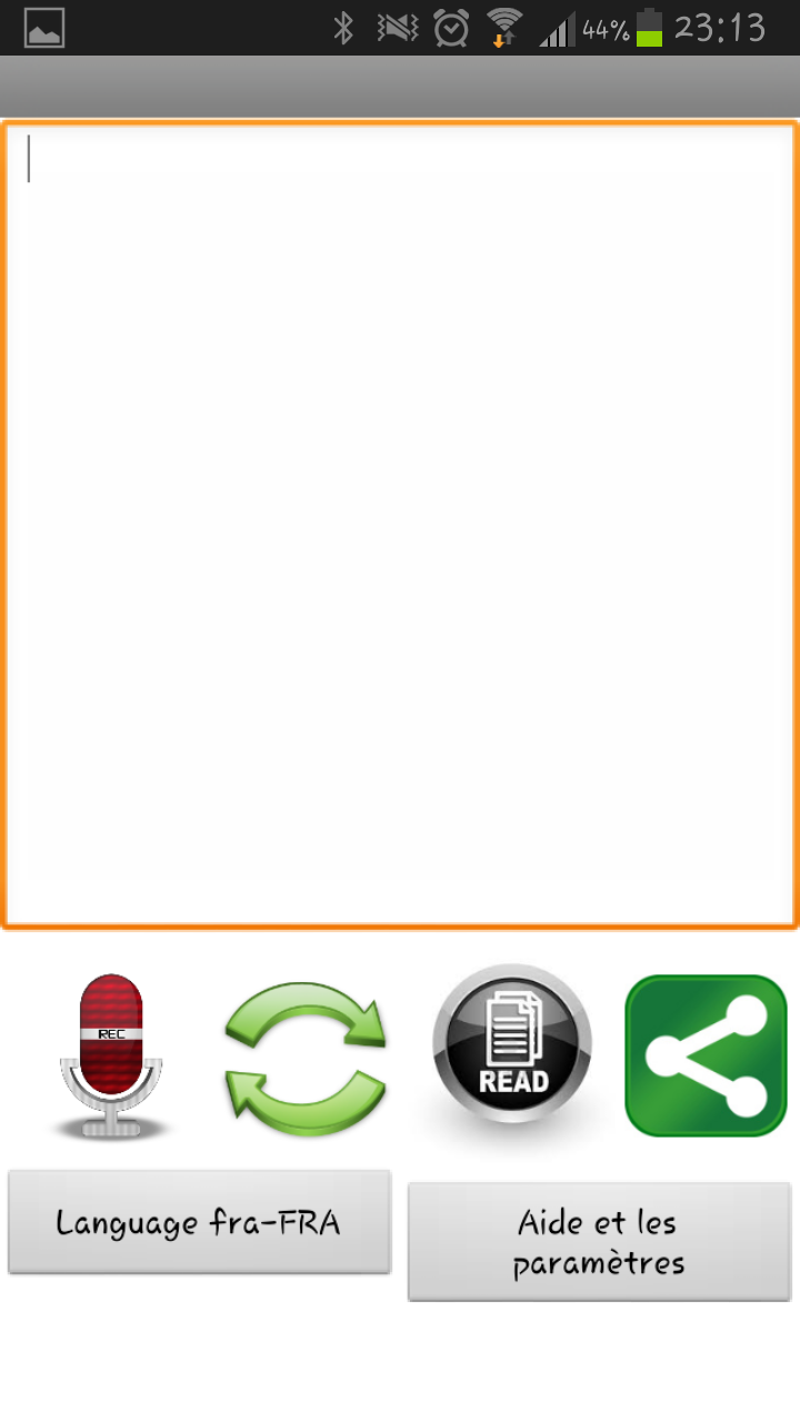 Android application Dictation: write by voice screenshort
