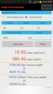 Freight Volume Calculator- CBM