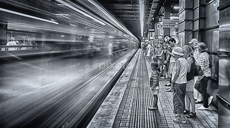 Not Too Close by Jim Merchant - Black & White Street & Candid