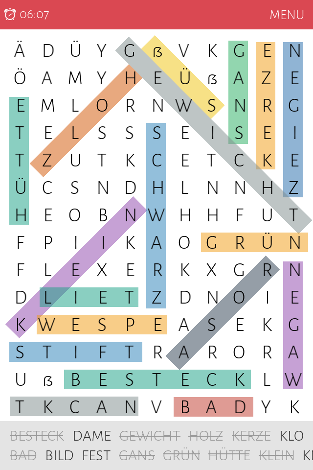 Android application Word Search screenshort