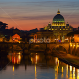 Sunset over St. Peter Basilica by Travis Pambu -  