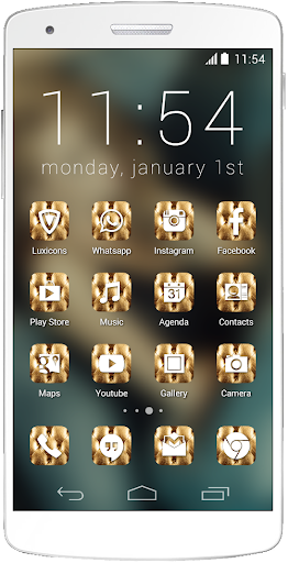 【免費個人化App】Luxicons Royal Gold Leather-APP點子