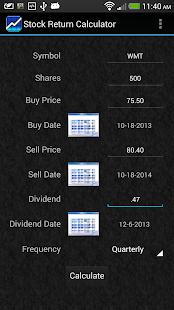 Stock Return Calculator