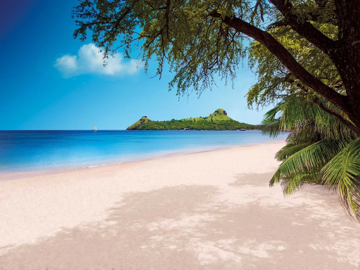 St-Lucia-Pigeon-Island - Pigeon Island off the coast of St. Lucia in the eastern Carbibbean.