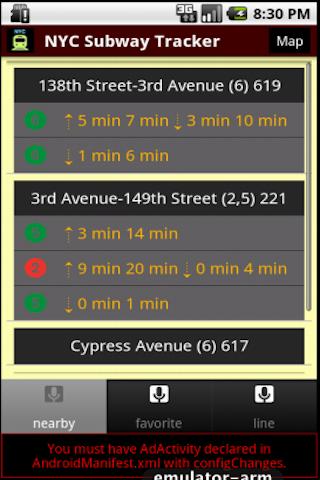 NYC Subway Time Screen 2