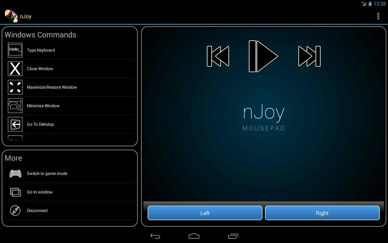 nJoy - Joystick up your device - screenshot