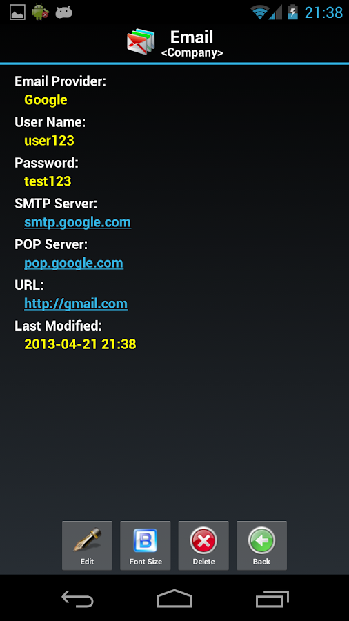 Password Safe Lite Android Apps on Google Play