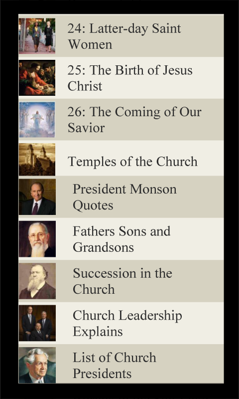 Android application LDS Melchizedek Priest. Manual screenshort