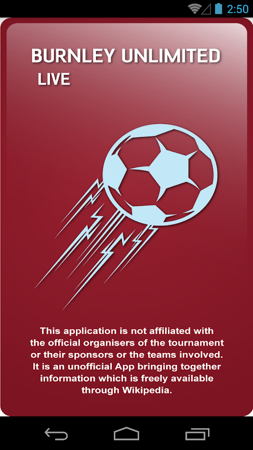 Android application Burnley screenshort