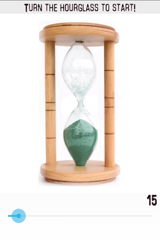 Realistic hourglass timer