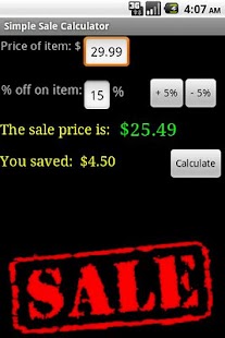 Simple Sale Calculator