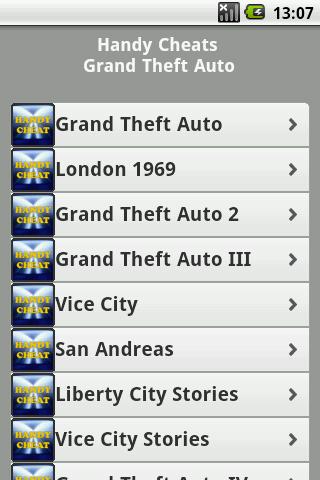 GTA All Series Cheats - screenshot