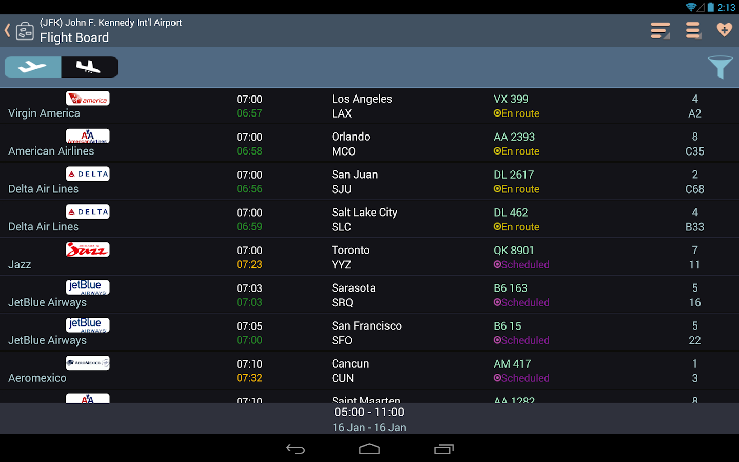 Airline Flight Status Tracker & Trip Planning - Android