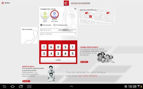 Banque pour tablettes Android
