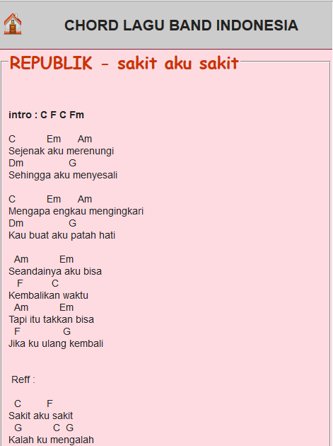 Kunci Gitar Lagu Armada Kau Terindah Kunci Gitar Terlengkap