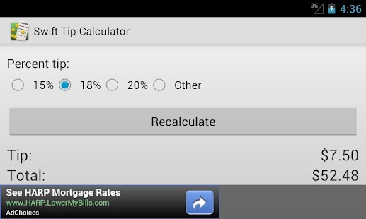 Swift Tip Calculator Screenshots 2