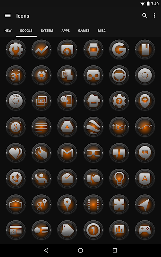 【免費個人化App】Black and Orange - Icon Pack-APP點子