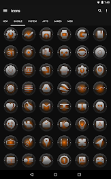 Black and Orange Icon Pack poster 7