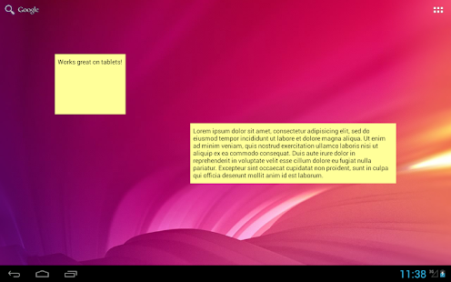 Simple Sticky Note Widget