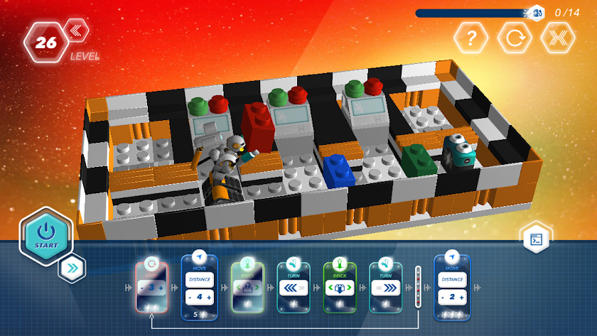 Robot School. Programming Game Screen 2