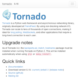 python tornado doc Screenshots 1
