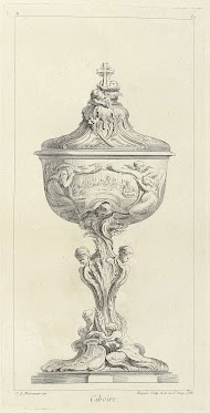 Ciborie gedecoreerd met het laatste avondmaal en putti